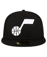 Men's New Era Black Utah Jazz 59FIFTY Fitted Hat