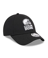 Youth Boys New Era Black Cleveland Browns Main B-Dub 9FORTY Adjustable Hat