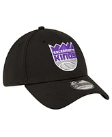 Men's New Era Black Sacramento Kings Logo 39THIRTY Flex Hat