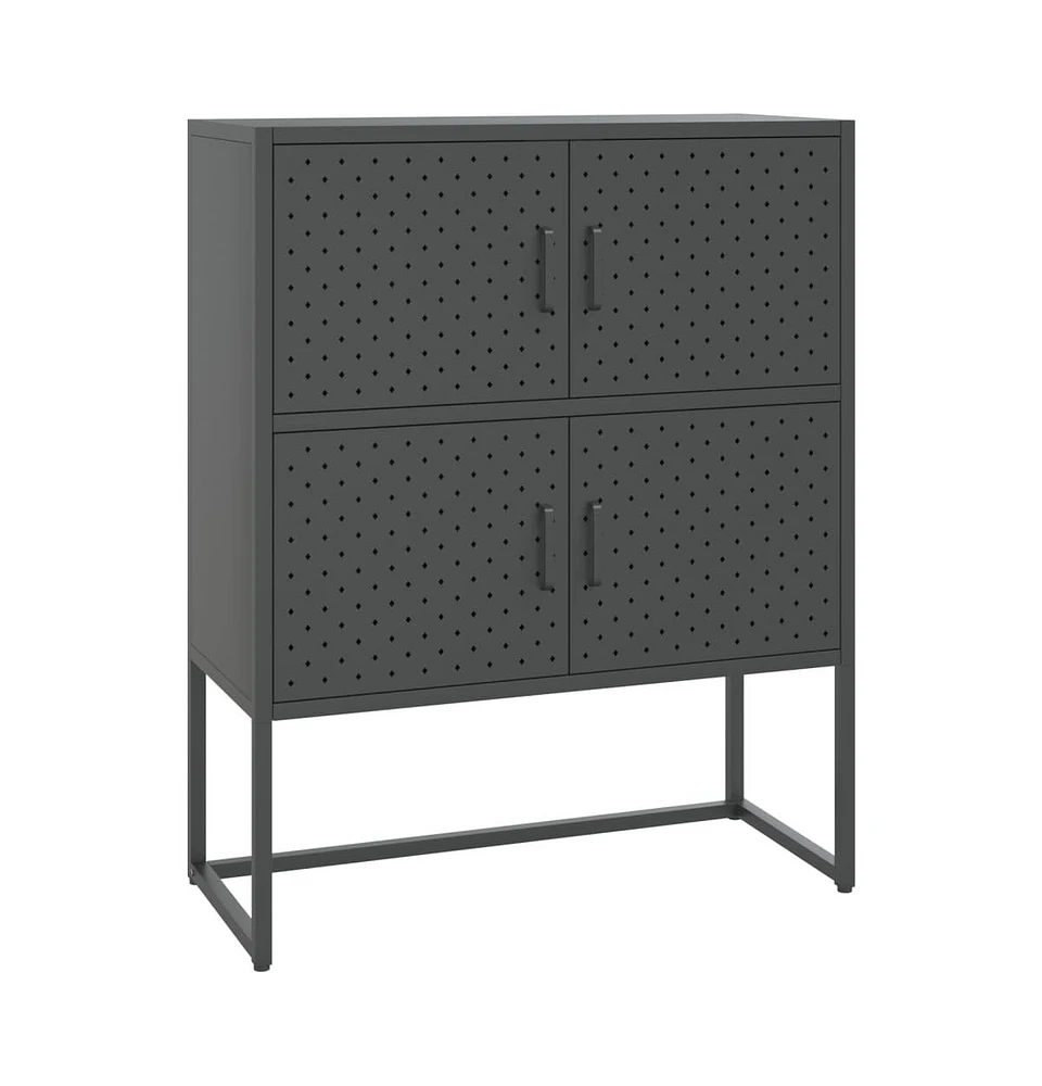 Highboard Anthracite 31.5"x13.8"x39.4" Steel