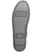 Club Room Men's Faux-Suede Moccasin Slippers with Faux-Fur Lining, Created for Macy's