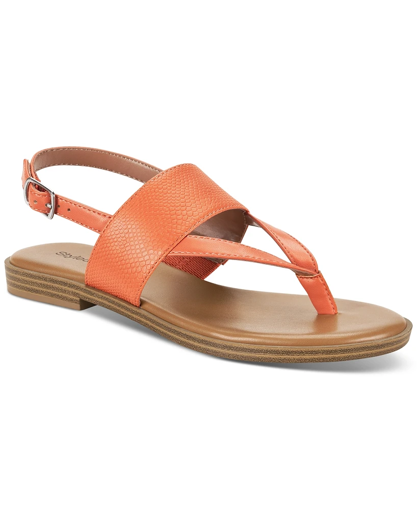 Style & Co Women's Sadiee Slingback Thong Flat Sandals, Created for Macy's