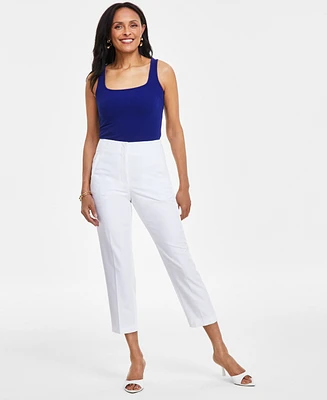 I.n.c. International Concepts Women's High Rise Tapered Cropped Pants, Created for Macy's