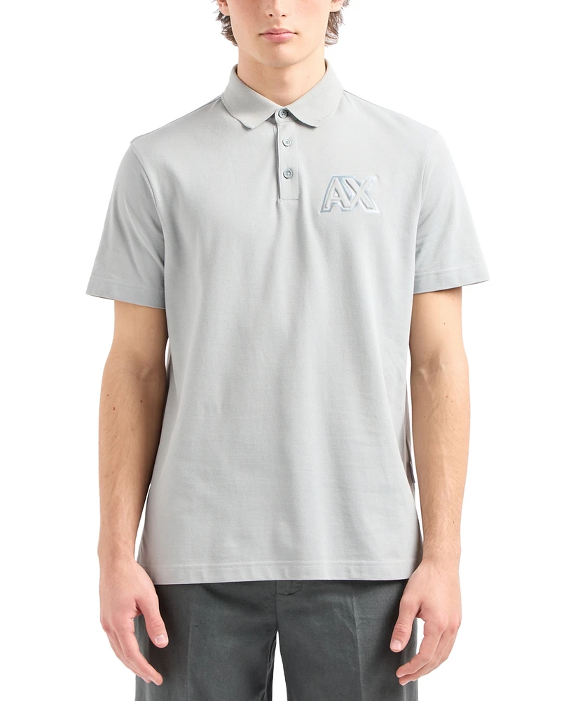 A|X Armani Exchange Men's Regular-Fit Tonal Logo Polo Shirt