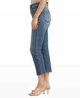 Jag Women's Valentina High Rise Straight Leg Cropped Jeans