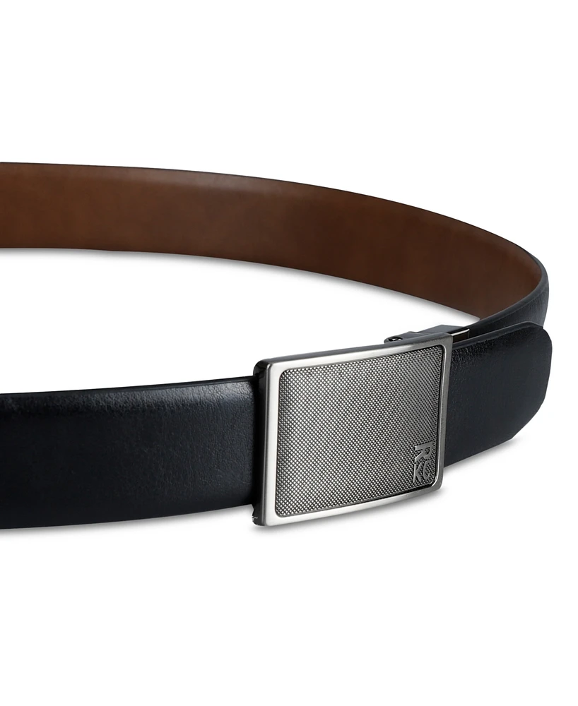 Kenneth Cole Reaction Men's Reversible Faux-Leather Compression-Buckle Belt
