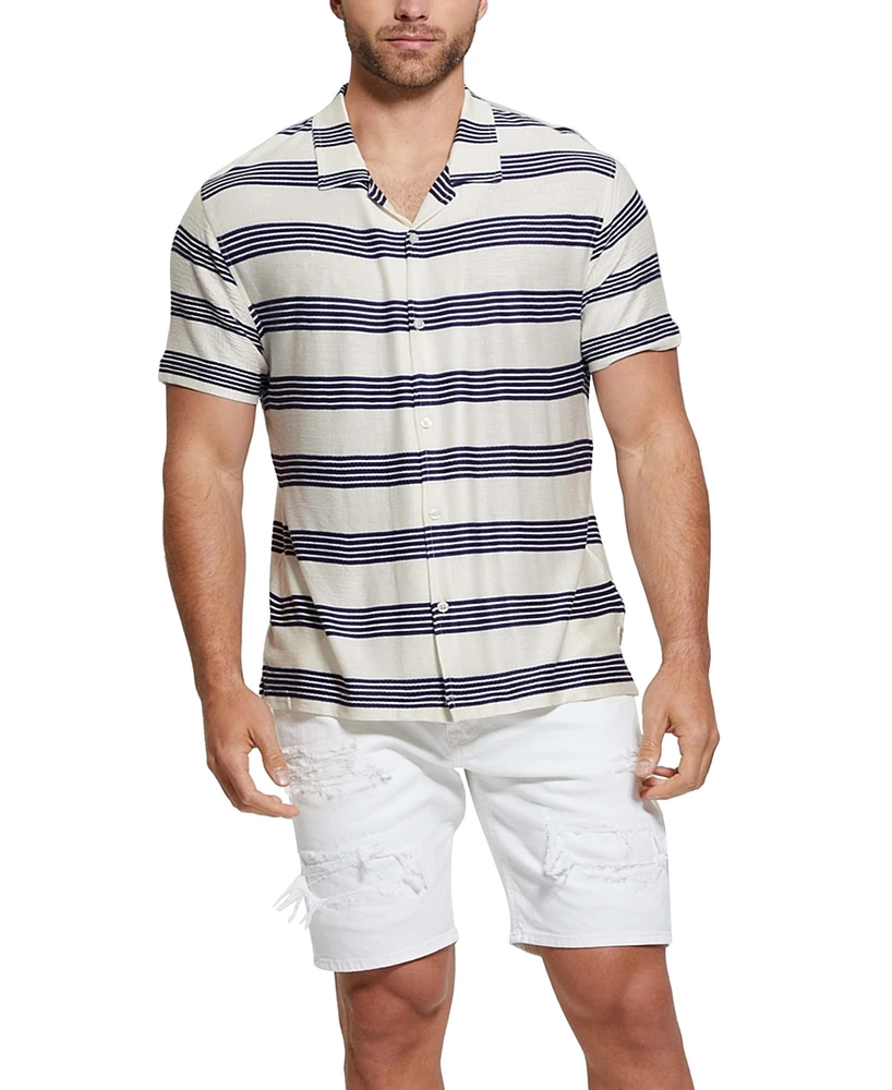 Guess Men's Zuma Stripe Short-Sleeve Button-Down Shirt