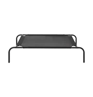 vidaXL Elevated Dog Bed Black S Textilene