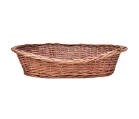 vidaXL Willow Dog Basket/Pet Bed Natural 27.6"