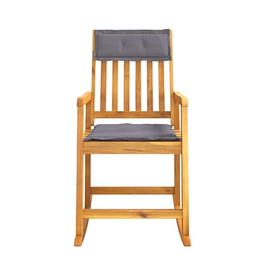 Rocking Chair with Cushions Solid Wood Acacia