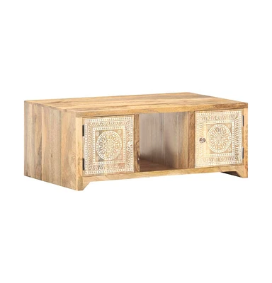 Coffee Table 35.4"x19.7"x13.8" Solid Mango Wood