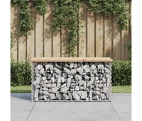 Patio Bench Gabion Design 32.7"x12.4"x16.5" Solid Wood Pine