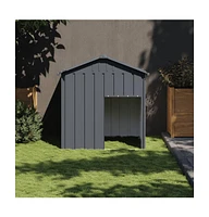 Dog House with Roof Anthracite 46.1"x40.6"x48.4" Galvanized Steel