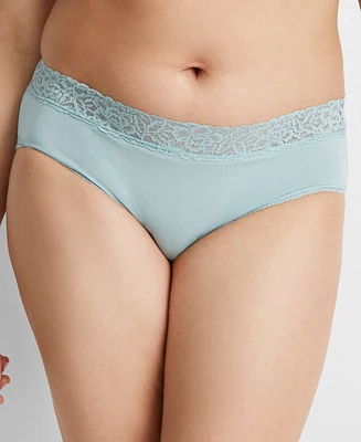 State of Day Women's Cotton Blend Lace-Trim Hipster Underwear, Created for Macy's