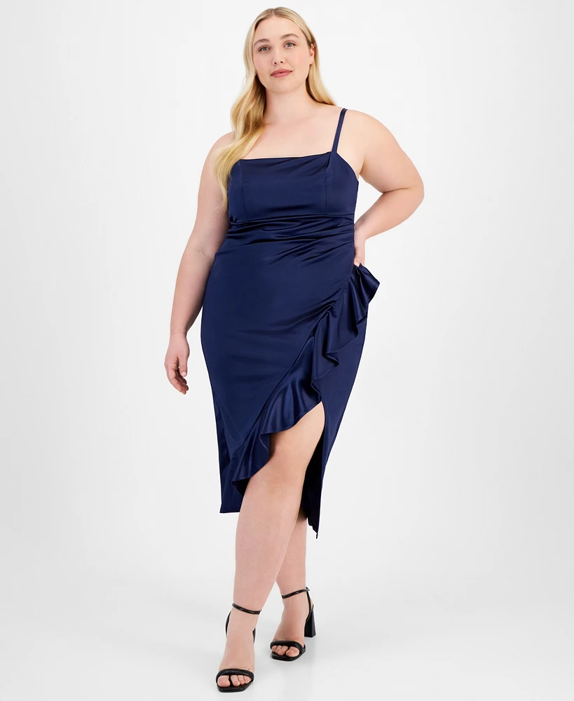 Emerald Sundae Trendy Plus Size Ruffled Midi Dress