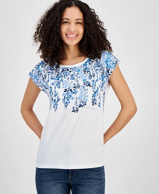 Tommy Hilfiger Women's Floral Print Crewneck T-Shirt
