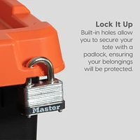 Iris Usa 19 Gallon Lockable Storage Totes with Lids, 2 Pack