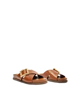 Schutz Women's Enola Crossed Flat Sandals