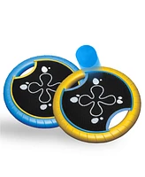 Black Series Trampoline Paddle Ball and Flying Disc Set, Indoor Outdoor Game for Two