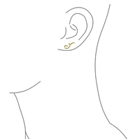 Bling Jewelry Minimalist Geometric Tribal Scroll Ear Pin Crawlers Climbers Earrings For Women Gold Plated Sterling Silver