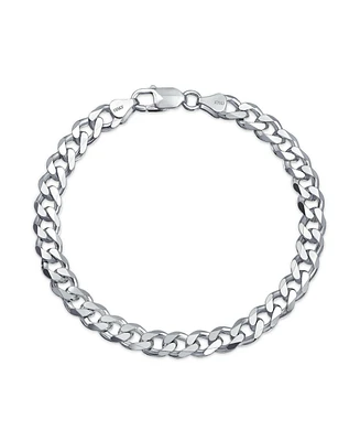 Men's Big Thick 8MM Solid Heavy Miami Cuban Curb Link Bracelet .925 Sterling Silver 9 Inch