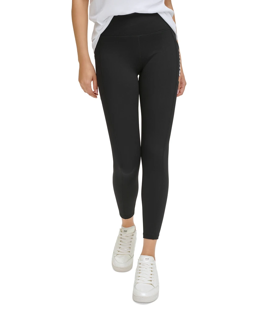 Dkny Sport Women's Rainbow Pride Logo Balance Compression 7/8 Leggings