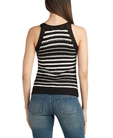 Bcx Juniors' Sleeveless Striped Sweater Top