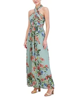 Eliza J Women's Floral-Print Halter Maxi Dress