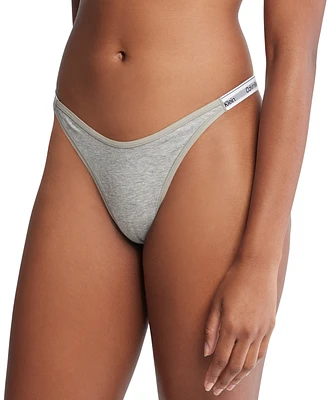 Calvin Klein Women's Modern Logo Dipped String Thong Underwear QD5157