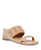 Anne Klein Women's Galle Square Toe Wedge Sandals