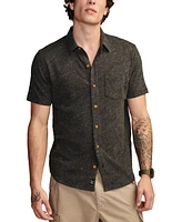 Lucky Brand Men's Linen Short Sleeve Button Down Shirt