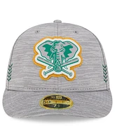 Men's New Era Oakland Athletics 2024 Clubhouse Low Profile 59FIFTY Fitted Hat