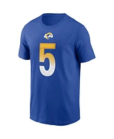 Men's Nike Jalen Ramsey Royal Los Angeles Rams Player Name and Number T-shirt