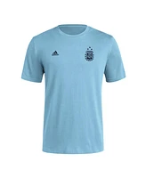 Men's adidas Light Blue Argentina National Team Crest T-shirt