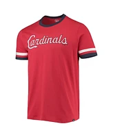 Men's '47 Brand Red Distressed St. Louis Cardinals Team Name T-shirt