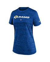 Women's Nike Royal Los Angeles Rams Sideline Velocity Performance T-shirt