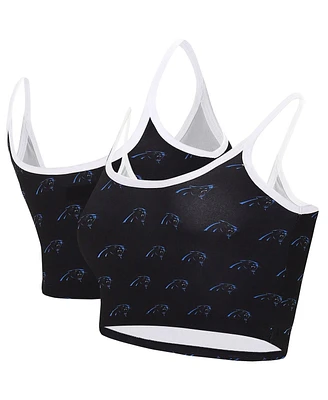 Women's Concepts Sport Black Carolina Panthers Gauge Lounge Bralette