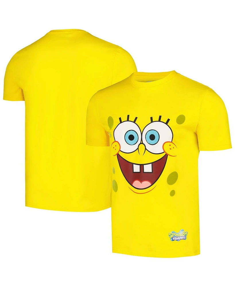 Men's and Women's Freeze Max Yellow SpongeBob SquarePants Face Off T-Shirt