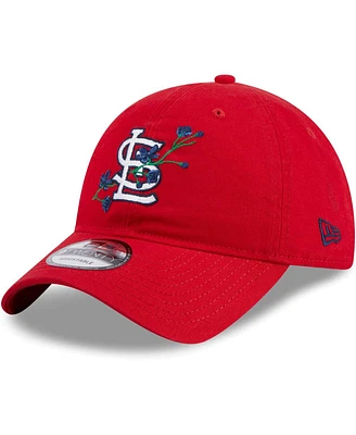 Women's New Era Red St. Louis Cardinals Game Day Bloom Branch 9TWENTY Adjustable Hat