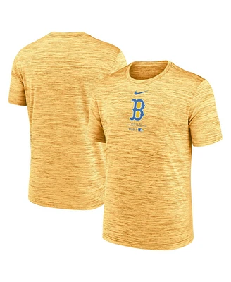 Men's Nike Gold Boston Red Sox City Connect Practice Velocity Performance T-shirt