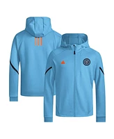 Men's adidas Sky Blue New York City Fc 2024 Anthem Travel Full-Zip Jacket