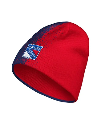 Men's adidas Blue, Red New York Rangers Split Knit Hat