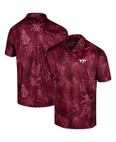 Men's Colosseum Maroon Virginia Tech Hokies Palms Team Polo Shirt