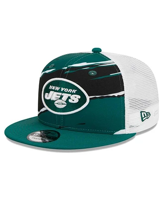 Men's New Era Green New York Jets Tear Trucker 9FIFTY Snapback Hat