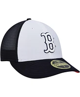 Men's New Era White, Navy Boston Red Sox 2023 On-Field Batting Practice Low Profile 59FIFTY Fitted Hat