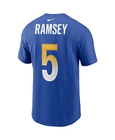 Men's Nike Jalen Ramsey Royal Los Angeles Rams Player Name and Number T-shirt