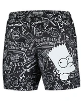Men's Freeze Max Black The Simpsons Bart Sketch Shorts