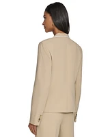 Karl Lagerfeld Women's One Button Long-Sleeve Blazer