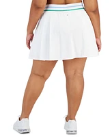 Id Ideology Plus Active Striped High-Waist Pleated Skort, Created for Macy's