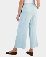 Style & Co Petite Gauze Wide-Leg Pull-On Pants